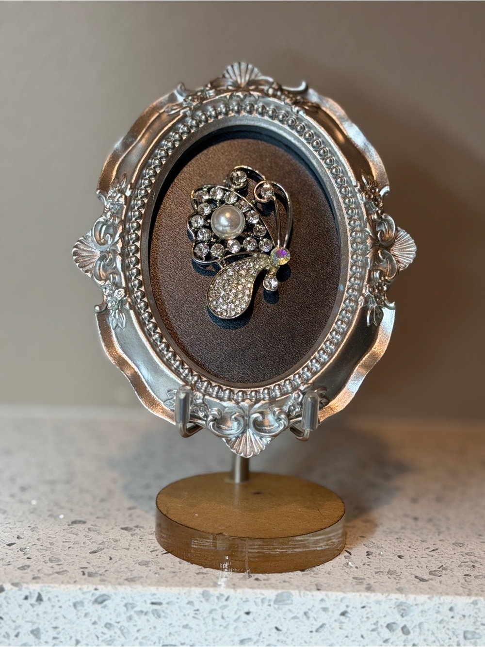 Framed Butterfly Tiny Art • Mixed Media Miniature Decor - Picture 4 of 6